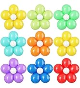 16 Set Daisy Flower Balloons DIY Kit,Rainbow Balloons Daisy Balloons Flower Party Decorations for...