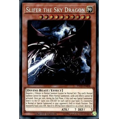 TN19-EN008 Limited Ed Slifer the Sky Dragon Prismatic Secret Rare Card 2019 Mega Pack Tin Yu-Gi-Oh Single Card Cover
