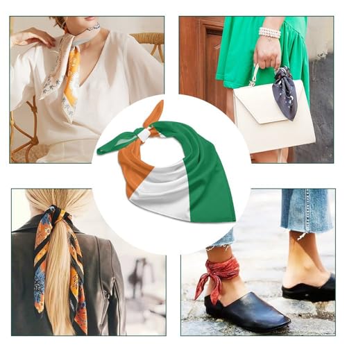 Calculay Flag of Cote D'Ivoire Headband Shawl Wristband Decorative Hair Accessories Scarf Suitable for Events/Birthday/Wedding/Party Gifts 25"x25"4