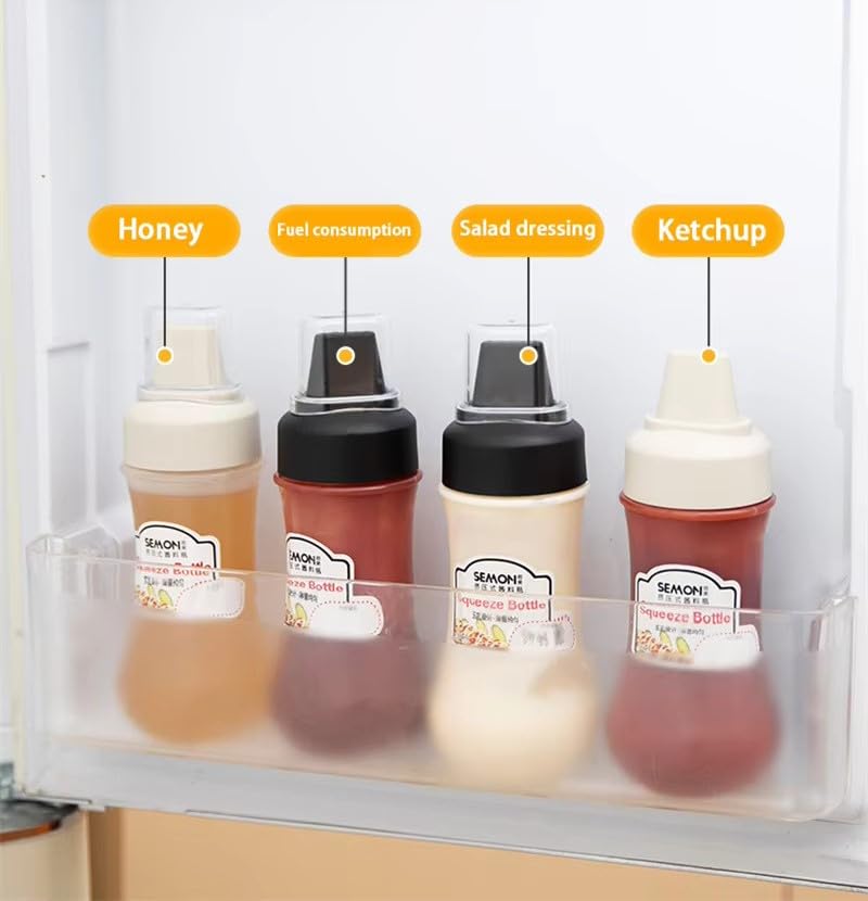 CYOFQD 5 Hole Squeeze Sauce Bottle Porous Condiment Dispenser for Even Flow, Ideal for Ketchup, Mustard, Mayonnaise and Dressings (Set of 2) 4
