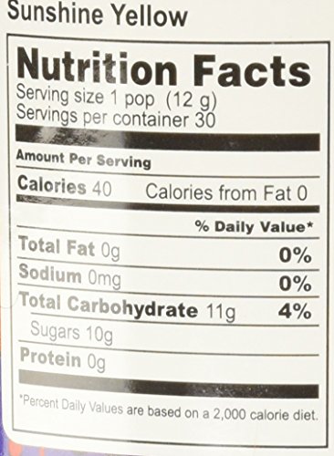 Colorsplash Lollipops Jar, 30 Pops, 12.69 Oz, Yellow Banana #TOP3