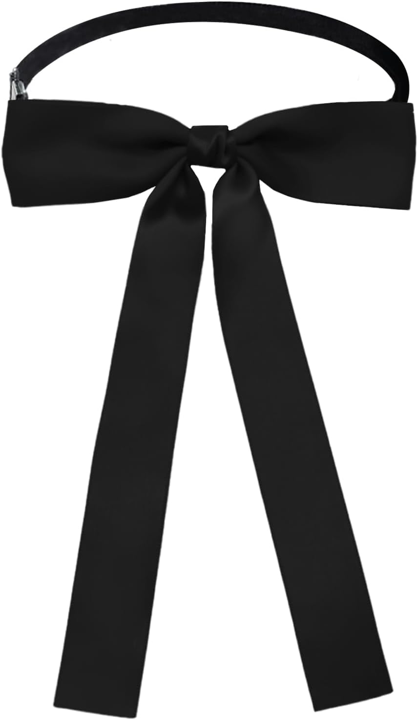 Western Bow Tie for Men/Women, Pre-tied String Mens Bow Tie Ribbon Colonel Bowtie for Uniform Wedding School