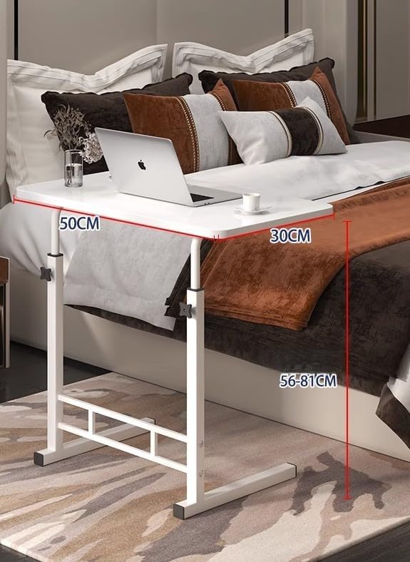 サイドテーブル 昇降式テーブル 移動式テーブル パソコンデスク 昇降式 オフィスデスク 高さ調整 勉強机 移動便利 組立簡単 在宅勤