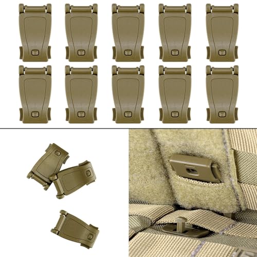 BOOSTEADY Kit of 30 Attachments for Molle Bag Tactical Backpack Vest Belt,D-Ring Grimloc Locking Gear Clip, Web Dominator Elastic Strings, Strap Management Tool Buckle