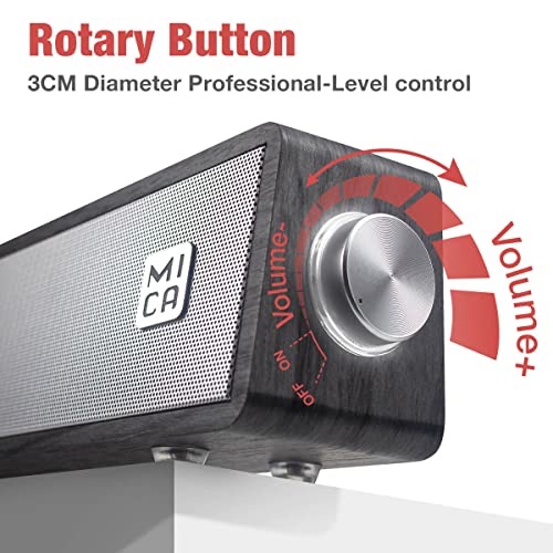 Barra de sonido MICA M30T con audio Bluetooth mejorado y diseño en ángulo para PC 6