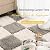 16Pcs Interlocking Foam Carpet,Shaggy Soft Foam Play Mat,Fluffy Area Rugs,Square Plush Puzzle Floor Tiles,Crawling Mats for Living Room Bedroom,12X12inch,Beige+Grey