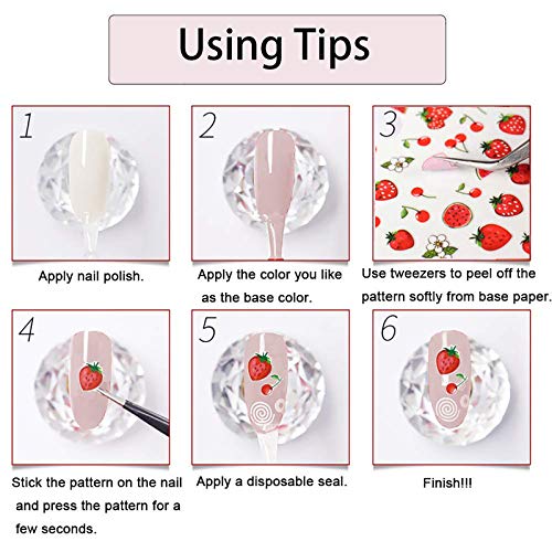 EBANKU 12 Fogli Adesivi per Unghie di Farfalla