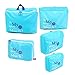 Produktbild 5 Stück Kleidung Socken Verpackung Würfel Aufbewahrungstasche Reisegepäck Veranstalter Grün - Blau