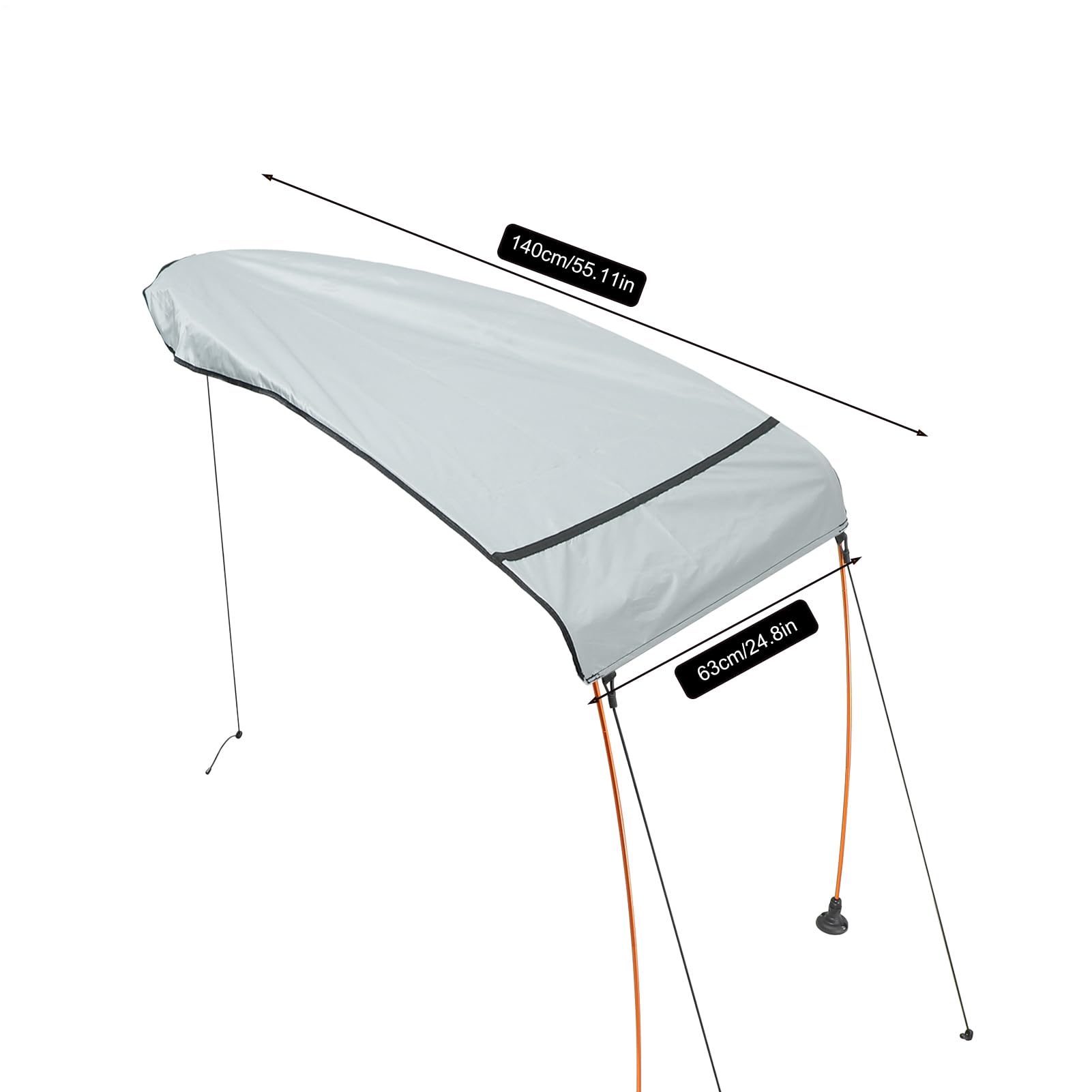 Generico Ombrello per kayak, parasole per kayak, Tendalino parasole per da spiaggia, Kit hardware base per montaggio su parasole per barca e tettuccio per kayak per pesca all'aperto, kayak