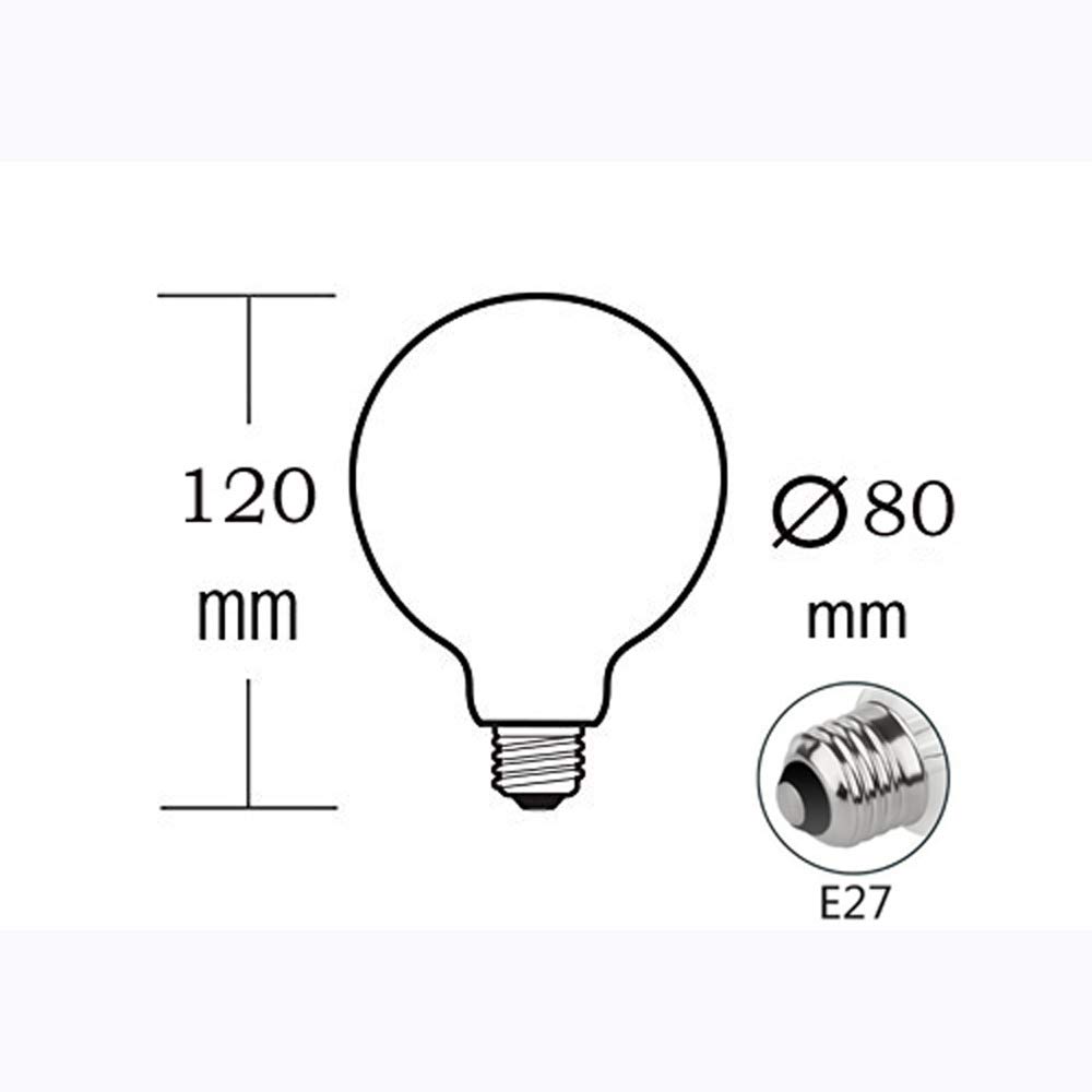 Confezione da 4 lampadine LED notturne G80, con effetto fuochi d'artificio 3D, filo di rame String Home Decoration E27 Edison lampadina 3 W 220 – 240 V senza sfarfallio, luce bianca calda