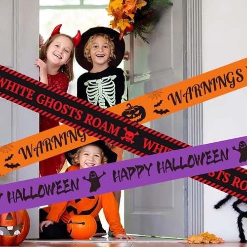 Ruban d'avertissement Halloween intérieur pour porte et fête