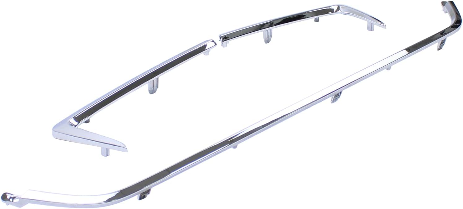 3Pcs Front Driver Passenger Side and Center Grille Trims for Toyota Yaris 2016-2020, Yaris iA 2017-2018, Scion iA 2016