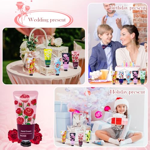 Pacote com 12 cremes para as mãos para mulheres, mini loção para as mãos tamanho de viagem para cuid