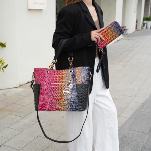 Image of J'OMOR by Mia Tote Bag for Women, Handbag Set with Wallet Top-Handle Bag Vegan Leather Purse