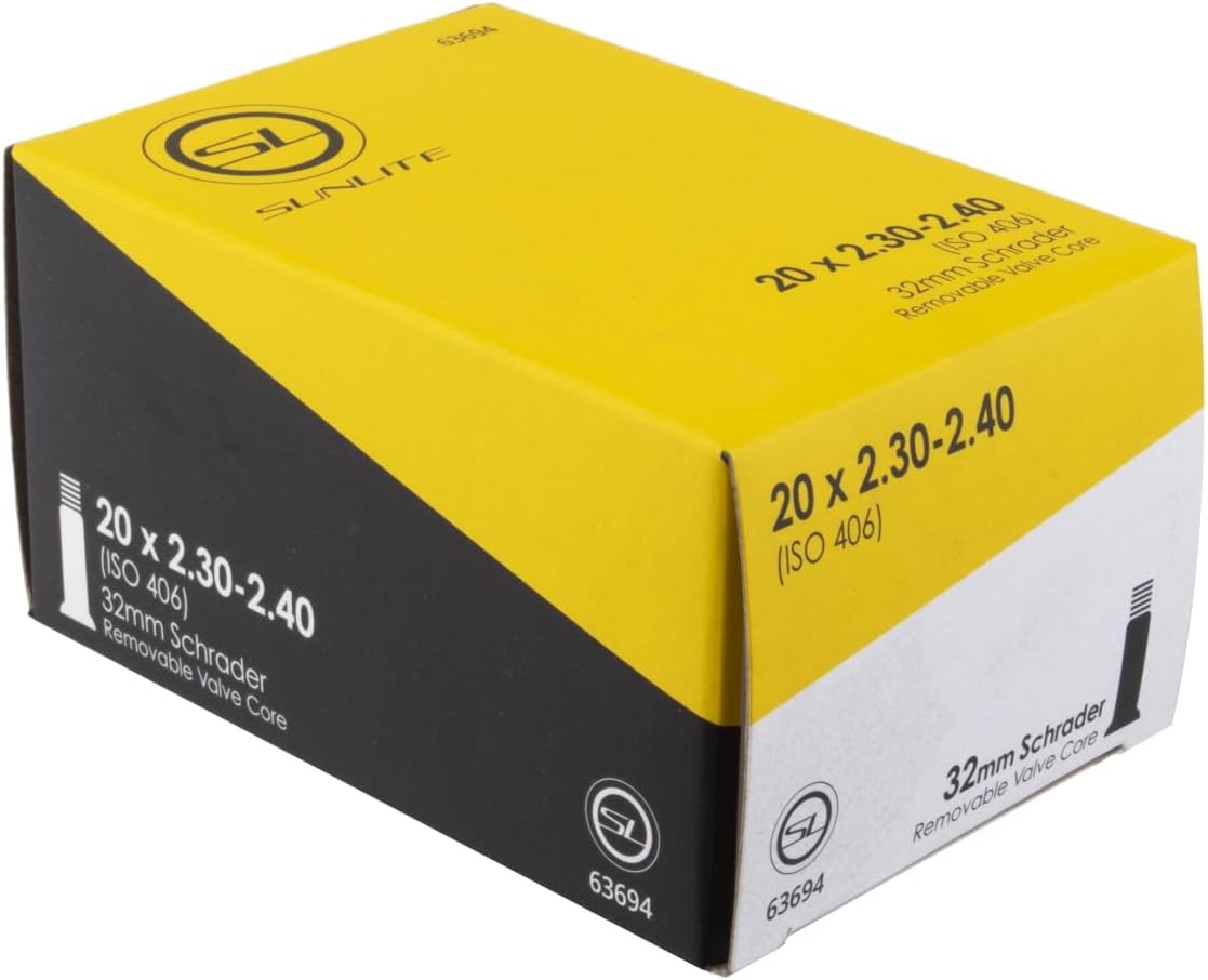 Sunlite Standad Schrader Valve Tubes, Multiple Sizes