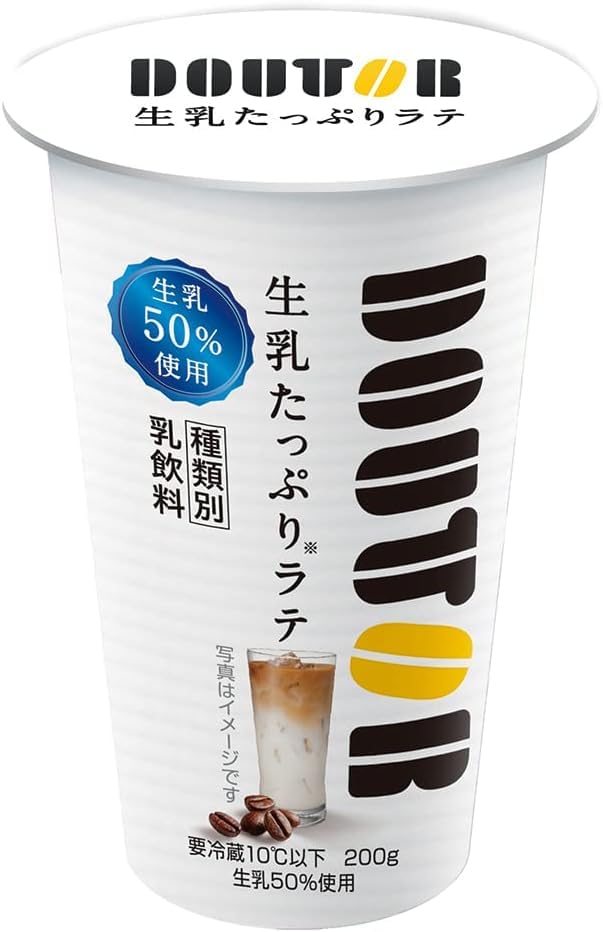 Amazon.co.jp: 協同乳業 ドトール 生乳たっぷりラテ200g×12本/2ケース