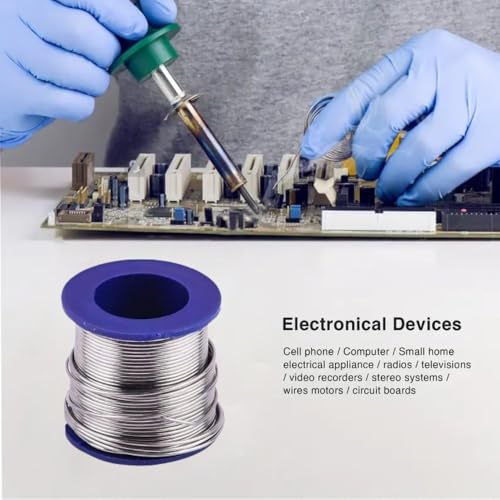 Image of 25W Soldering Iron Kit with Stand, Solder Wire, Welfix Paste, Tweezer & Tester - Multipurpose Electric Soldering Tool for DIY, Electronics, Repair & Hobby Work (Pack of 6)