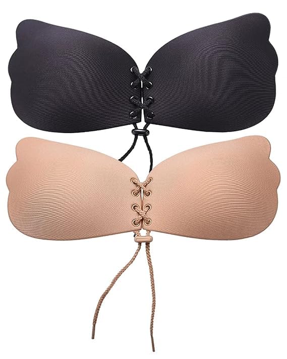 homcoyz Women's Silicone Gel Stick-On Invisible Sticky Strapless Backless Adhesive Bra for Women Invisible Push up Design Bra Multicolor-picture-34
