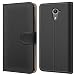 Produktbild Conie BW46367 Basic Wallet Kompatibel mit Wiko U Feel Prime, Booklet PU Leder Hülle Tasche mit Kartenfächer und Aufstellfunktion für U Feel Prime Case Schwarz