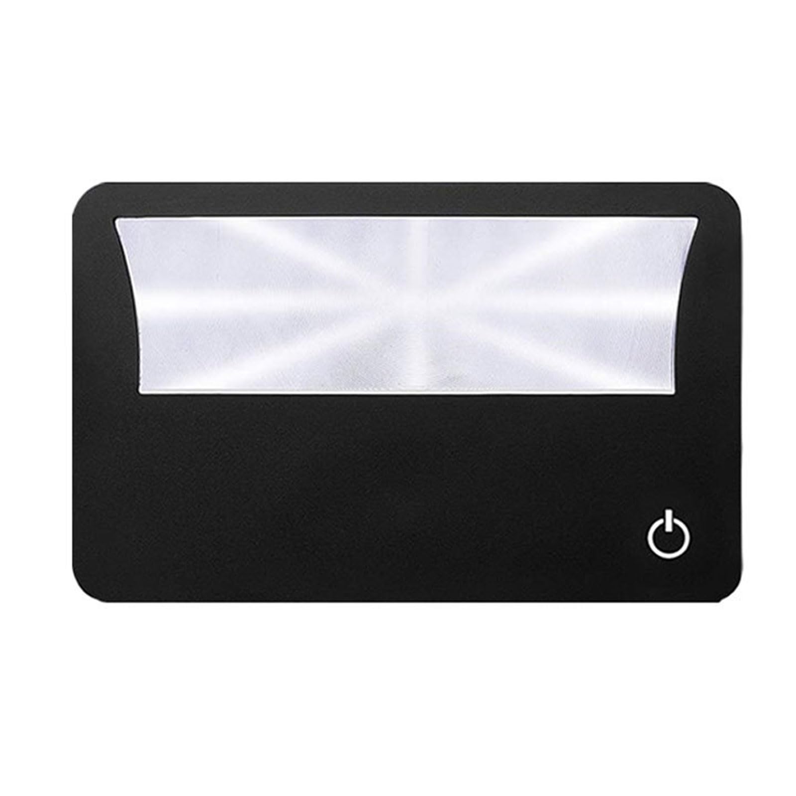 Pocket Magnifier 3X Small Glass Card Type Handheld Eye with LED Light for Observing Coin Stamps Jewelry