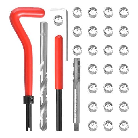 ZXX 30pcs M8 x 1.25 Thread Repair Kit, Car Helical Coil Repair Set, Compatible Hand Tool Set Cover