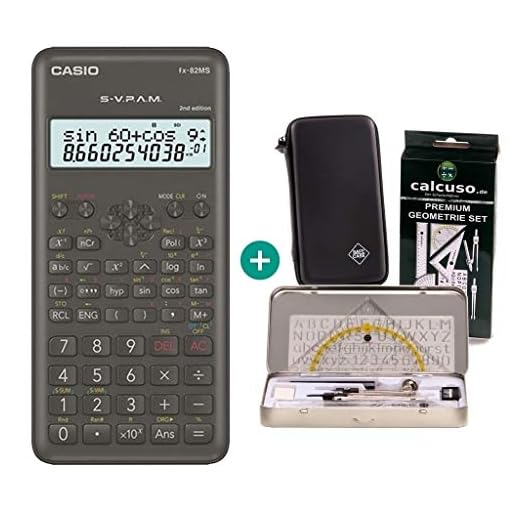 P-Casio-20 Casio FX-82 MS 2 + Schutztasche + Geometrie Set