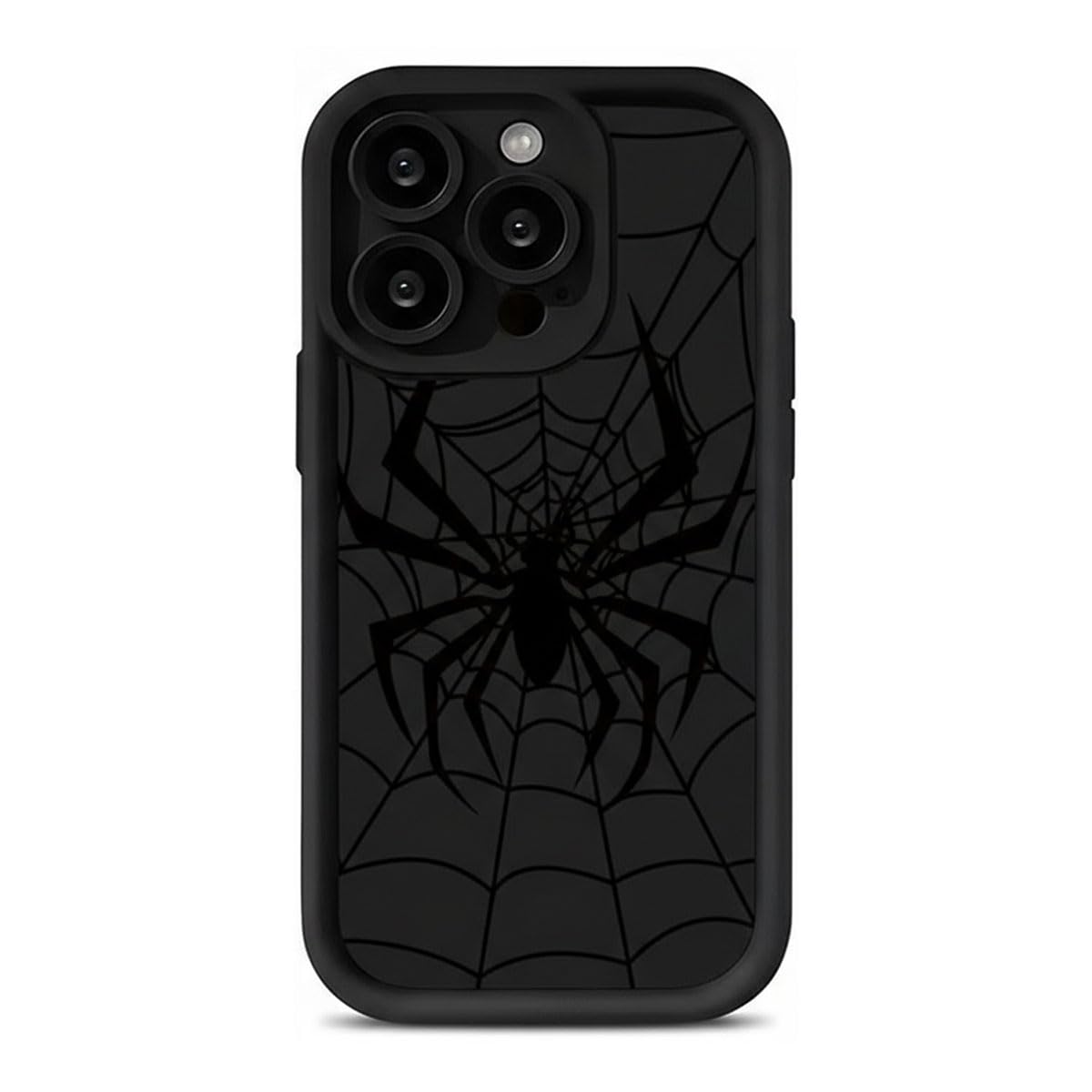 Black Spider Web Pattern Phone Case for iPhone 16 E
