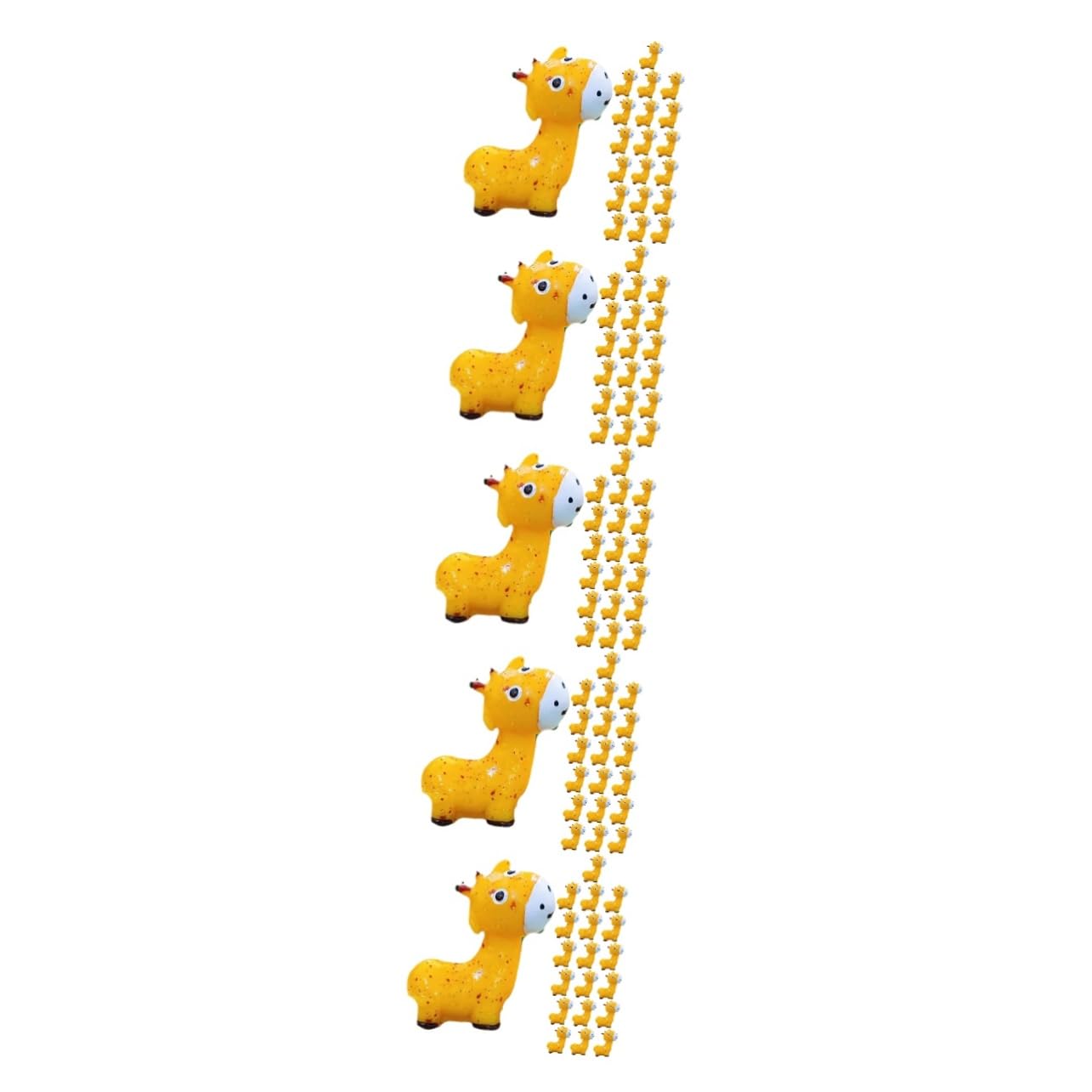 BESPORTBLE 5 Ensembles Statue De Girafe Imprimé Girafe Chiffres Animal en Peluche Décor Mignon Ornement Figurine Girafe Miniature Nursery Résine Yellow 20 Pièces * 5