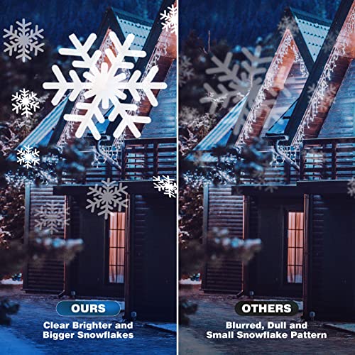 (2022 Version)Christmas Projector Lights Outdoor With Remote Control Timer, Ip65 Waterproof, Wall Mountable, 14.76Ft Cable, Snowflake Projection Lamp For Xmas Holiday New Year House Party Decoration #TOP2
