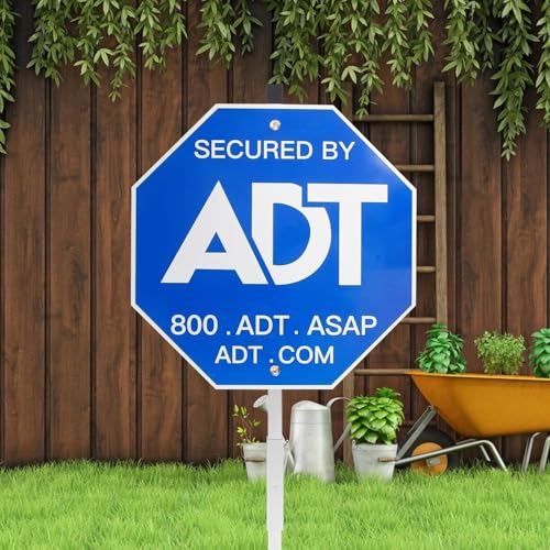 Security Signs 28" ADT Yard Sign with Aluminum Stake, Heavy Duty Weatherproof