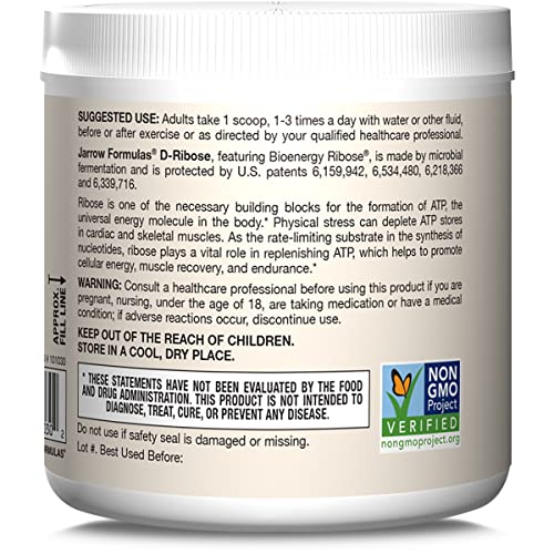 Jarrow D-Ribose 2g, Fitness Support, Muscle Recovery & Endurance, 7.05 oz - image 9