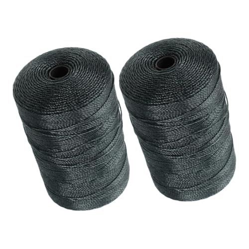 DOITOOL Nylon Braided Fishing Rope 2 Rolls Multi-use 18-strand Twine String for Sturdy Fishing Net Fixing and Shrimp Netting