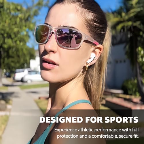 TJUTR Polarized Running Sunglasses for Women & Men, Wrap Around Sun Glasses with UV400 Protection for Sports TS81502