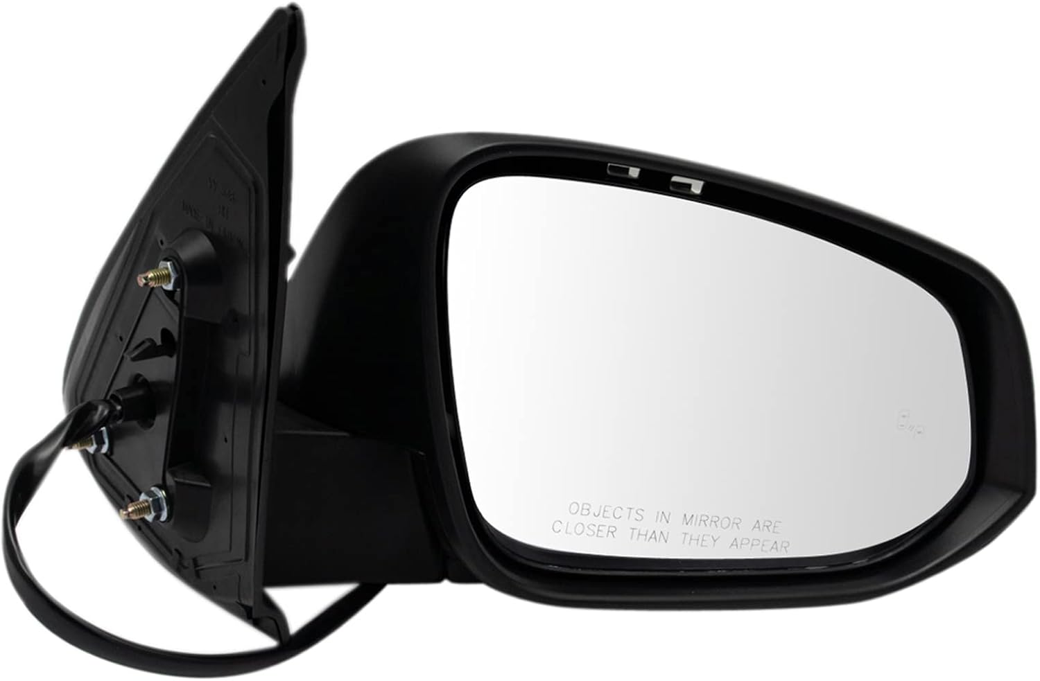 TRQ Exterior Power Heated Blind Spot Turn Signal Black Mirror RH for Tacoma