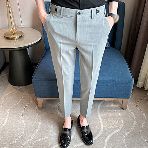 Pantalones clásicos ajustados para hombre sin planchado miniatura 3