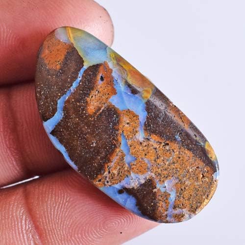 Natural Multicolor Boulder Opal 26 Ct Fancy Cabochon Loose Gemstone Single Stone for Ring Pendant Necklace Making DIY Craft Jewelry 36x18x5 mm image 4