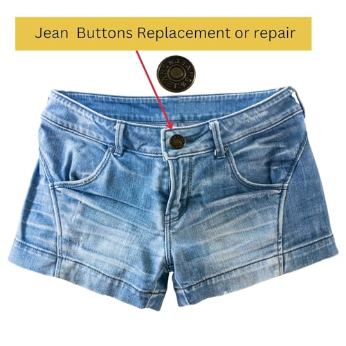 Boutons de rechange pour jeans 17 mm sans couture ajustables | Lot de 15 pièces