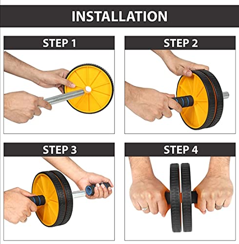 Kachu Push Up Bar & Ab Wheel Roller Combo Push-Ups Stands Bars for Abs Workout Exercise Cardio Bodybuilding Chest Muscles Training Home Gym Abs Exercise Equipment For Men & Women 2 51ZXeoTfpmL