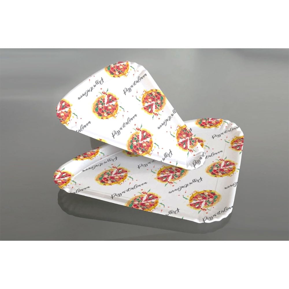 Piatto Pizza in Cartoncino Politenato 350 gr 1/4 100 Pezzi