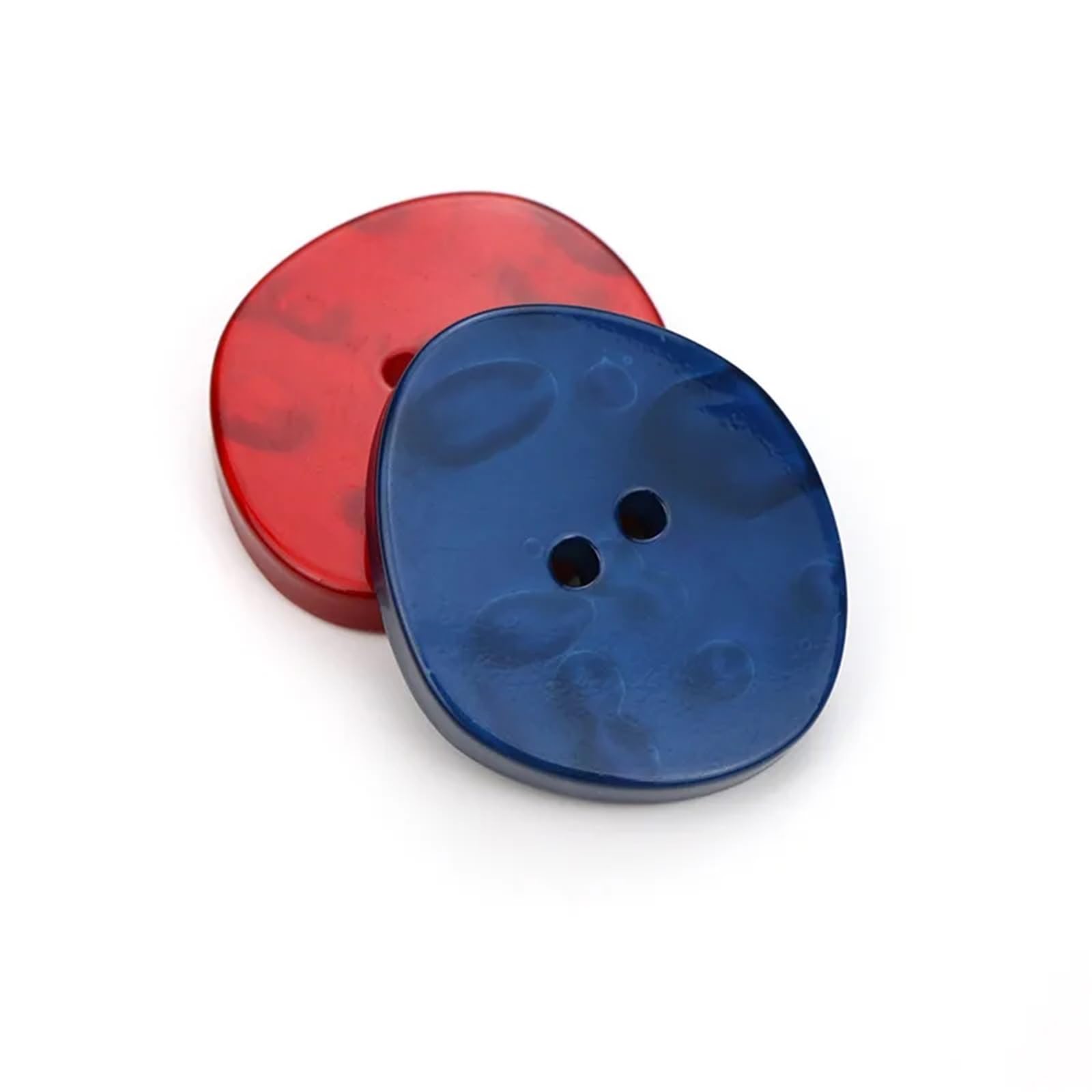 bottoni, Confezione Da 12 Bottoni In Resina Con Occhio Irregolare Multicolor, Dimensioni Multiple(Color 2,18mmX21mm)