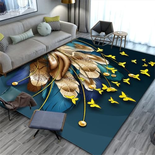 AITROMNI Alfombra Pie De Cama Alfombra Silla Oficina Alfombra Lavable de Lujo Ligera, área de Sala de Estar, decoración del hogar Alfombras De Habitacion Infantil 50X70CM