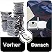 qhklew CD Tasche für 40 Disc, CD DVD Discs Aufbewahrungstasche, mit Reißverschluss Oxford Handtaschen, Mappe zur Aufbewahrung, Platzsparend für Auto und Zuhause, Blau