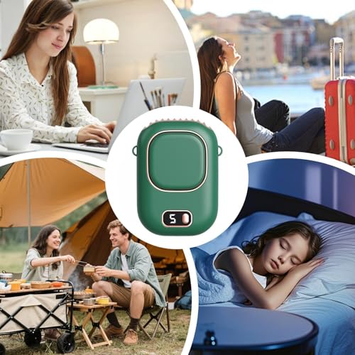 Ventilador de cintura sin aspas con pantalla digital de batería 5