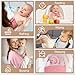 MUKIN Baby Washcloths,Muslin Burp Cloths Towels for Newborns,Absorbent Cotton Bath Face Towel ，5 Pack, 12x12 Inches (Rosy Embrace)