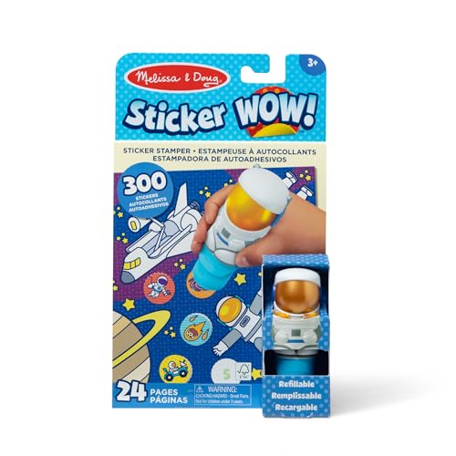 Melissa & Doug - Sticker Wow Astronauten Stickerstempel und Block - mit 300...