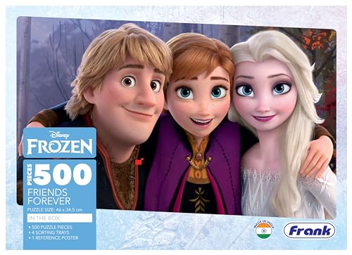 Image of Frank Frozen- Friends Forever 500 Piece Jigsaw Puzzle for Adults & Kids Above 10 Years | Fun & Challenging Having Realistic Illustrations | Brain Booster Puzzle Games for Focus & Memory