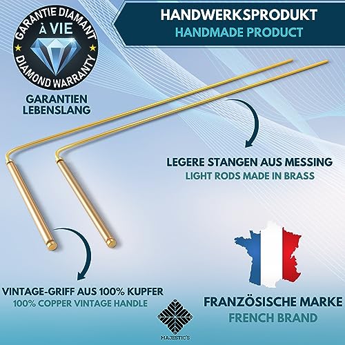 Wünschelrute messing und kupfer PREMIUM / Radiästhesie dowsing rods - Wasseradern aufspüren