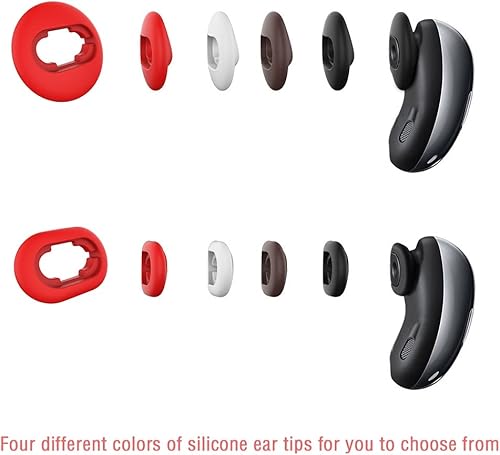 Miniatura 6 de WKYMY Puntas de silicona para los oídos, adaptador de puntas de ala compatibles con Samsung Galaxy Buds Live, color rojo (8 pares)