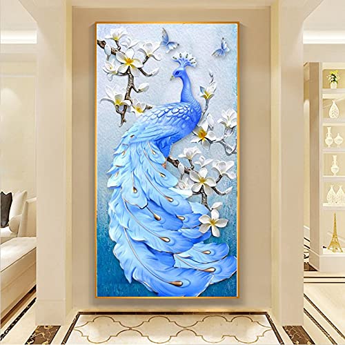 Peinture au Numero Diamant Paon Broderie Strass Haut de Gamme Art 80x180cm