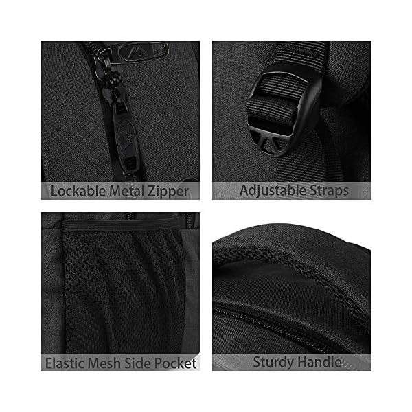 MATEIN Mochila Portatil Mochila Impermeable Mochila Ordenador Portatil 15.6 Pulgadas con Puerto USB Mochila - Imagen 5